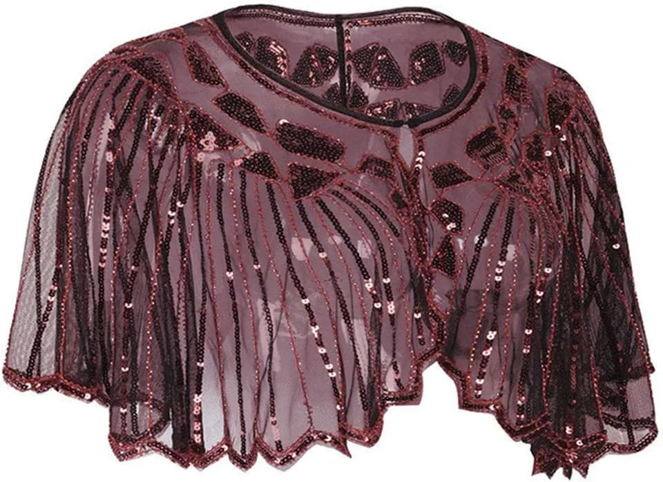 Блузка с воротником-стойкой 1920 Cape Town Night Stole Series, красное вино