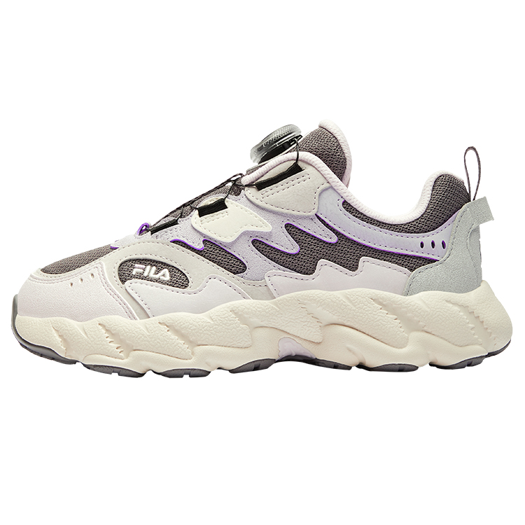 

Кроссовки BOA Fern 2, противоскользящие, износостойкие, низкие, детские, унисекс FILA KIDS, белый/синий/лавандовый