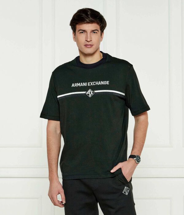 

Футболка мужская Armani Exchange из хлопка с логотипом, зеленый