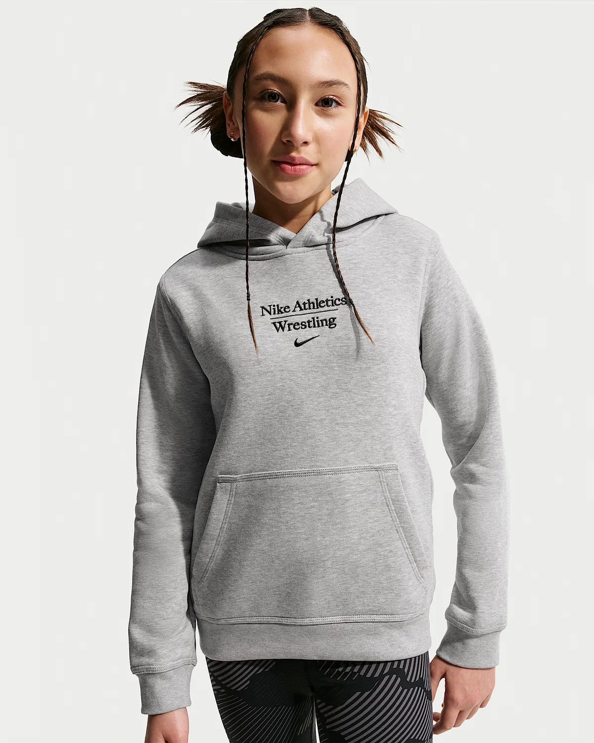 Детский борцовский худи-пуловер Nike, Dark Grey Heather