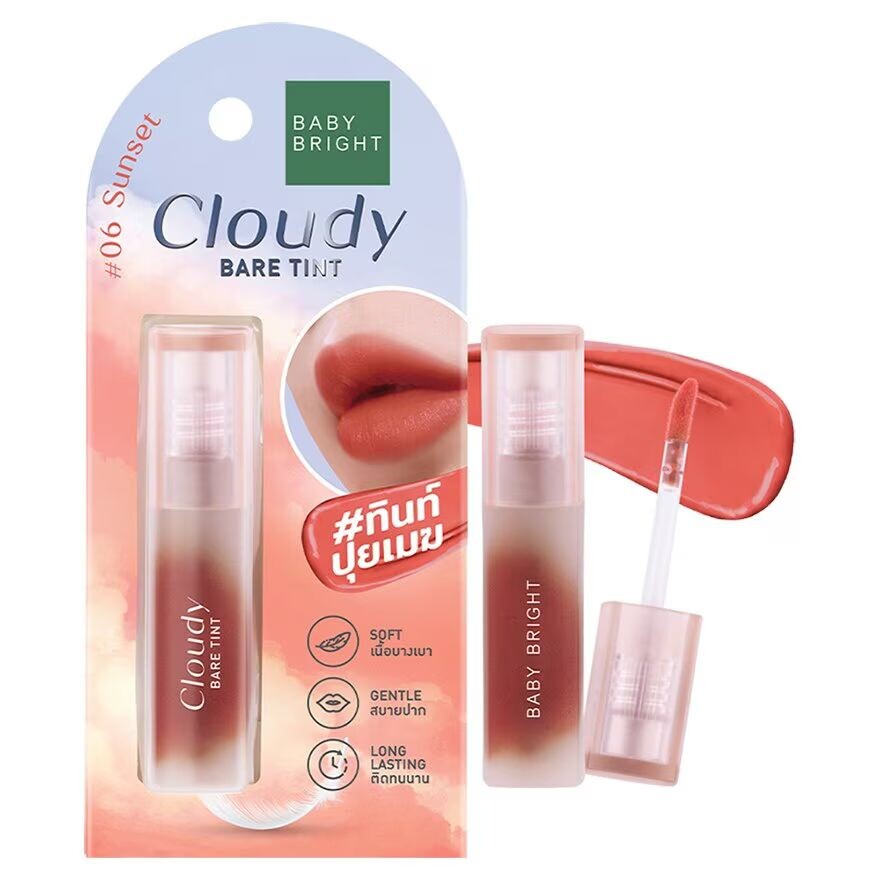 

Baby Bright Тинт для губ Cloudy Bare Lip 2,6 г 06 Закат, Sunset