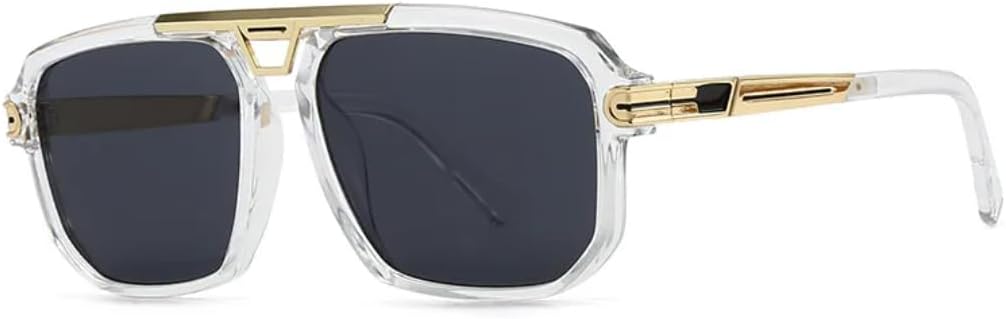 

Популярные модные мужские солнцезащитные очки в стиле ретро с прозрачным градиентом и защитой от УФ-излучения UV400, женские солнцезащитные очки в стиле панк TVTBBVV, Transparent Gray