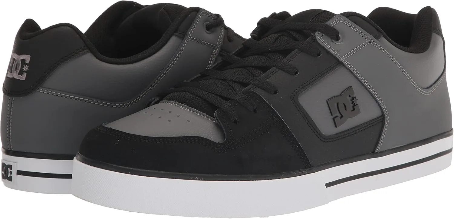 Мужские скейтбордические кеды DC Pureskateshoe DC Shoes, черный/серый — фото 4