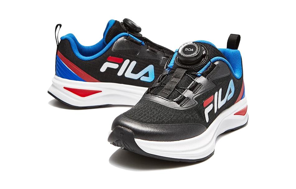 Низкие детские беговые кроссовки Black Fire Red для подростков FILA KIDS, черный/огненно-красный — фото 4