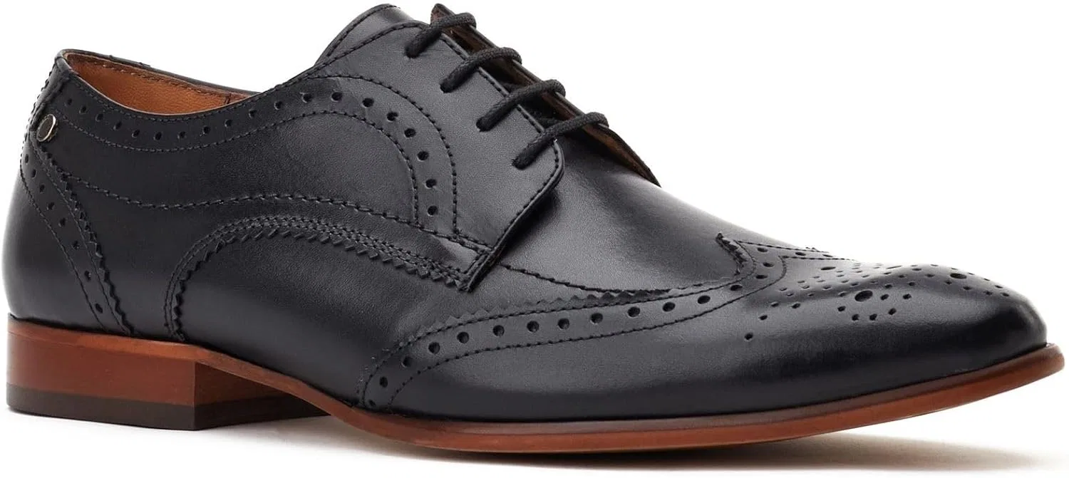 Мужские кожаные туфли-броги Base London Barbera Excel, Black