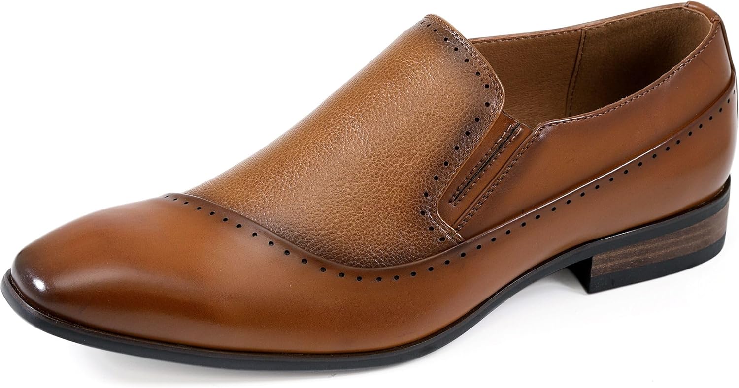 

Мужские слипоны Amali с металлической пряжкой, классические туфли для мужчин, формальные лоферы, смокинговые туфли, Tan (Glade)