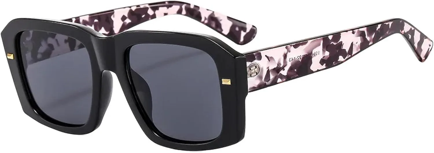 

Солнцезащитные очки с защитой от УФ-излучения UV400 | Легкая оправа | Для женщин и мужчин | Для занятий спортом на открытом воздухе и вождения DSVIGF, Black Flower