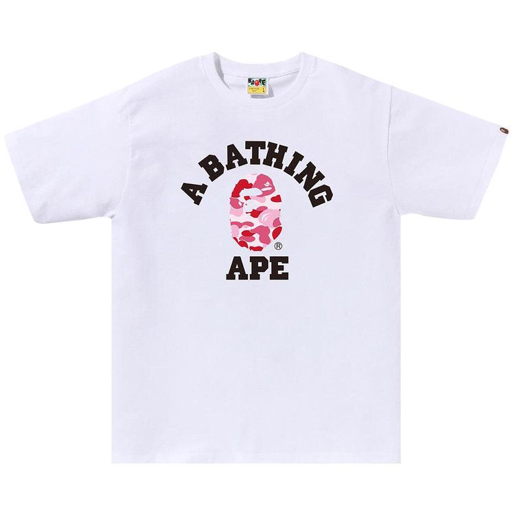 

Футболка BAPE ABC Camo College Tee, White/Pink