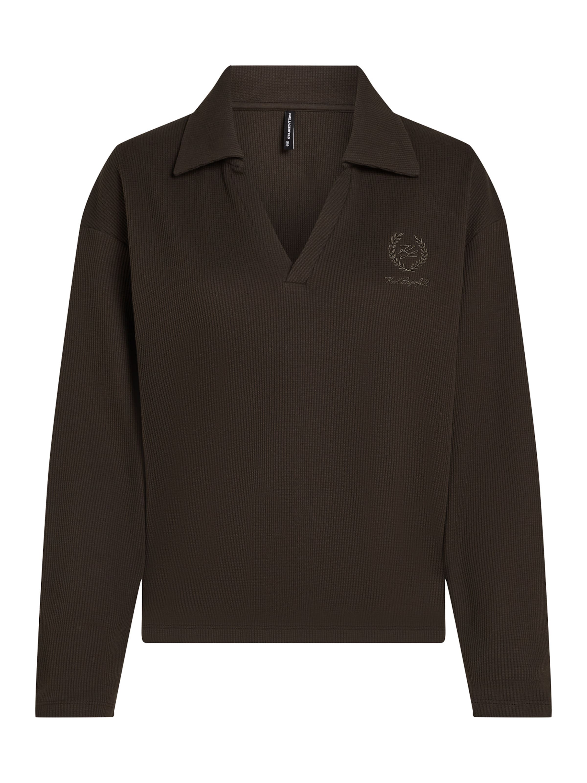 

Karl Lagerfeld Лонгслив в темно-коричневом цвете