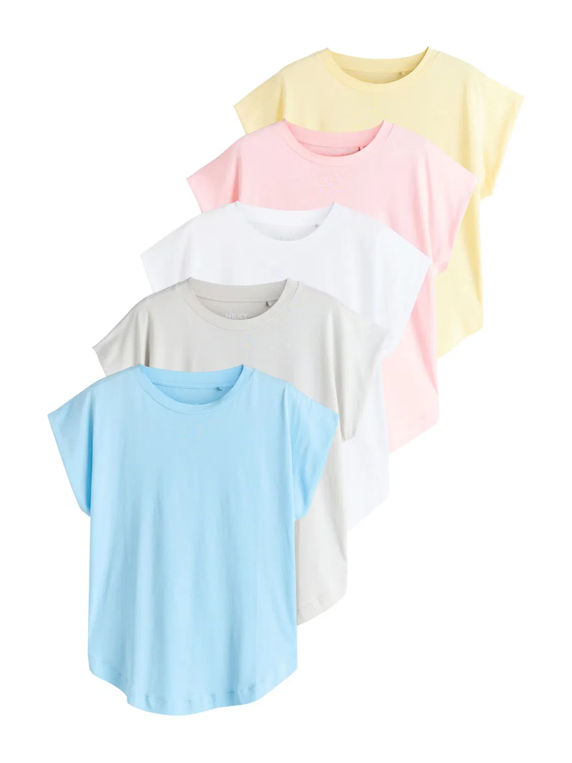 Футболка Next, Sky Blue/Light Yellow/Light Grey/Rose/White