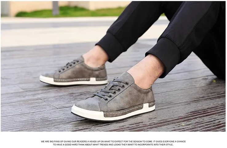 

Мужские кожаные повседневные кроссовки, дышащие низкие прогулочные туфли для бизнеса AINIJIA&HOLO, желтый