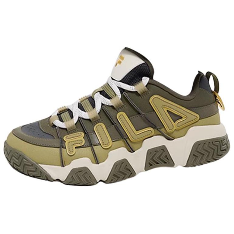 

FILA FUSION BUSTER Puffy Shoes Low top Vintage Basketball Shoes Мужские оливково-зеленые