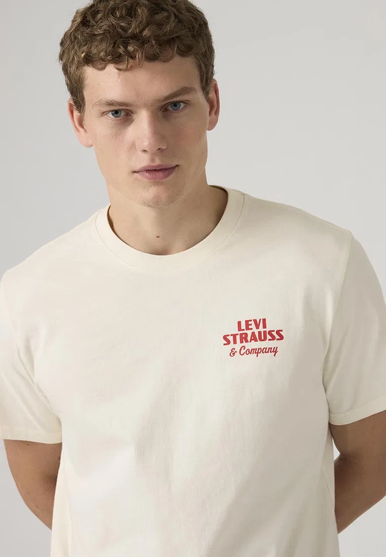 Футболка мужская с графическим принтом, свободный крой, короткий рукав, Levi's, мультиколор — фото 2