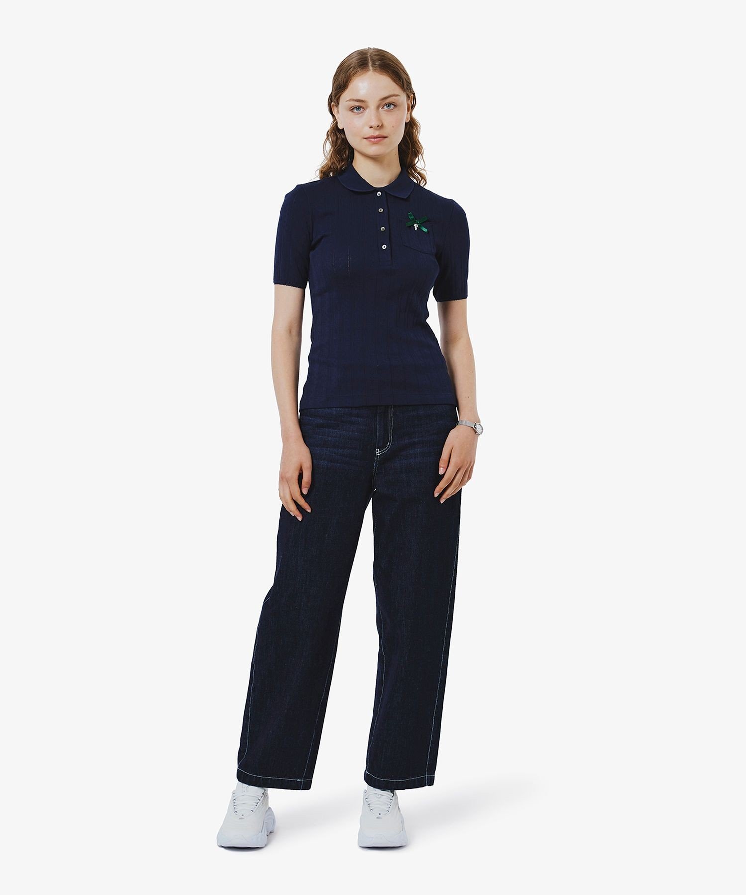 Джинсы LACOSTE с широкими штанинами, Navy — фото 2