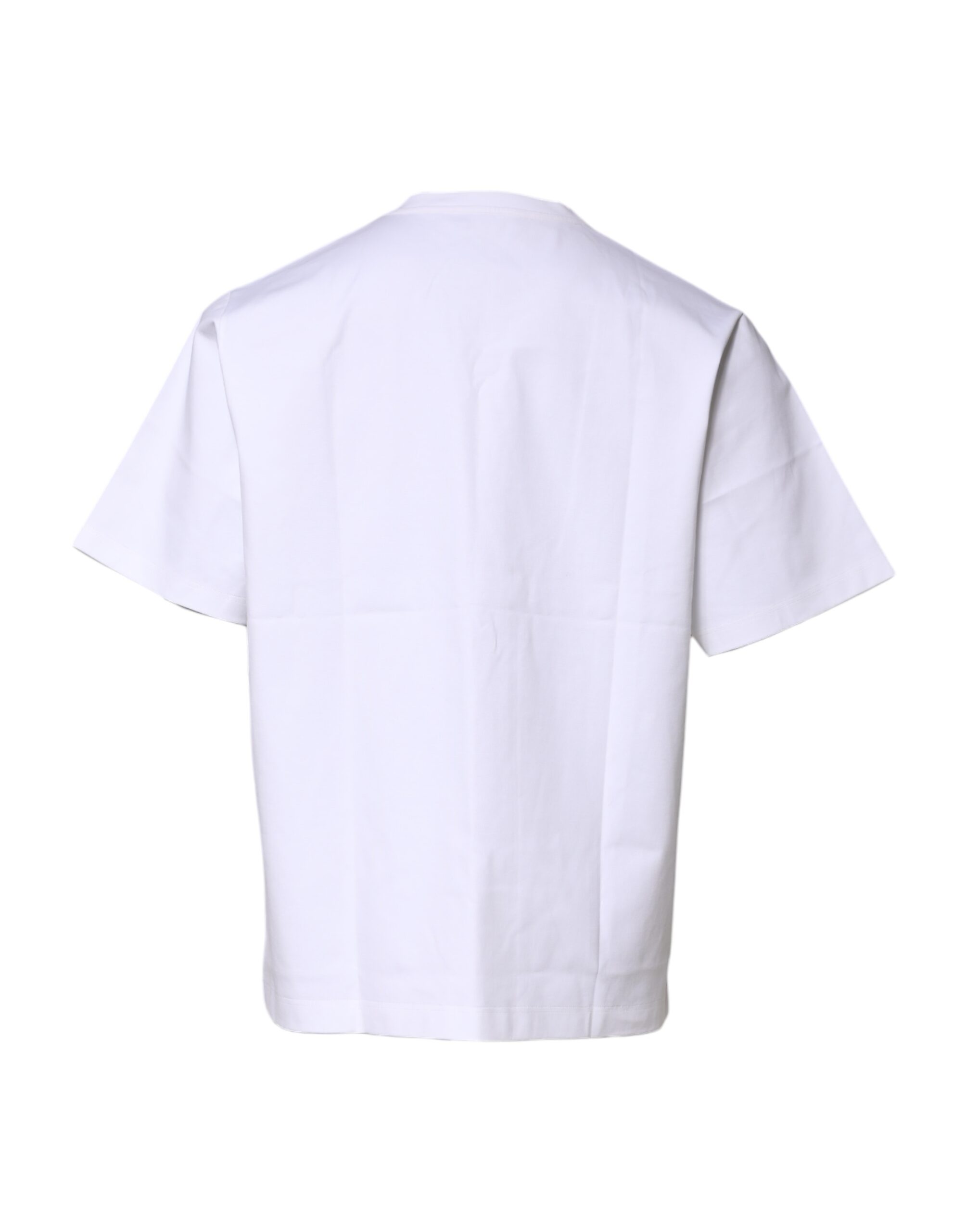 Белая хлопковая футболка с короткими рукавами и круглым вырезом Dolce & Gabbana, White — фото 2