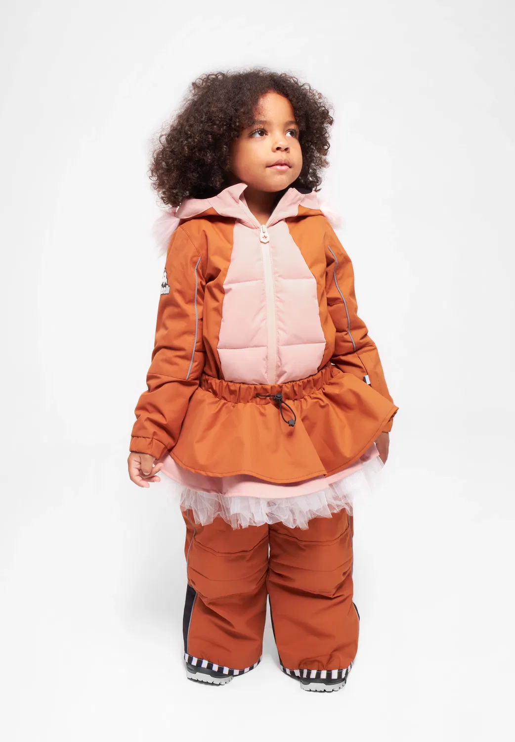 Снегозащитный комбинезон с системой регулировки роста, WeeDo, leather brown mellow rose — фото 4