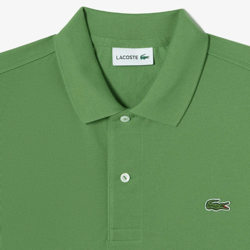Футболка-поло Lacoste French Regular Fit мужская, хлопок 100%, зеленый — фото 2
