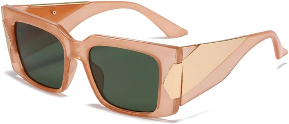 

Модные солнцезащитные очки для женщин в винтажном панк-стиле, солнцезащитные очки для мужчин с защитой от УФ-излучения UV400, ретро-очки, трендовые женские очки, C6LightBr TYUVIVO, C6lightbrown-green