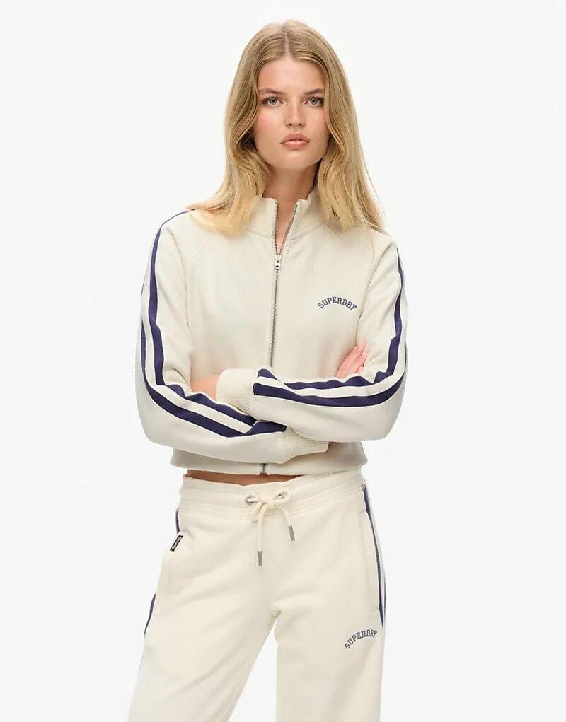 

Спортивная футболка Superdry Athletic essentials с логотипом цвета «пустынная кость» с оттенком белого