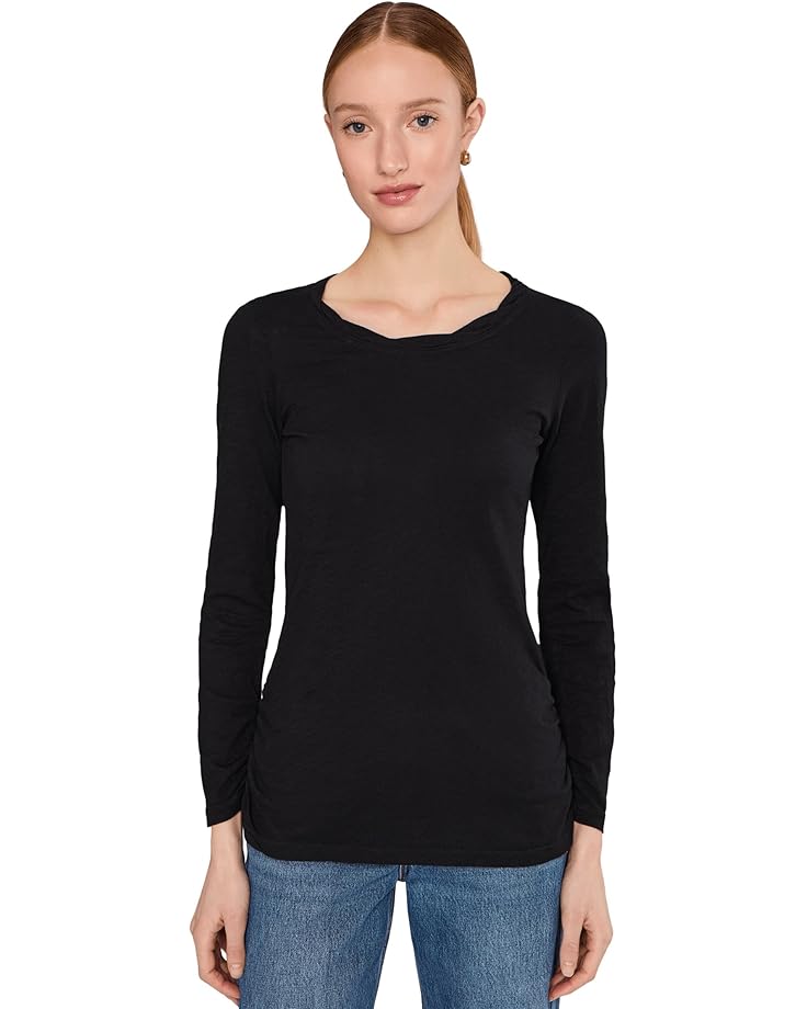 

Женская футболка с длинным рукавом и асимметричным вырезом Mod-o-doc Long Sleeve Twisted Scoopneck Tee, Black