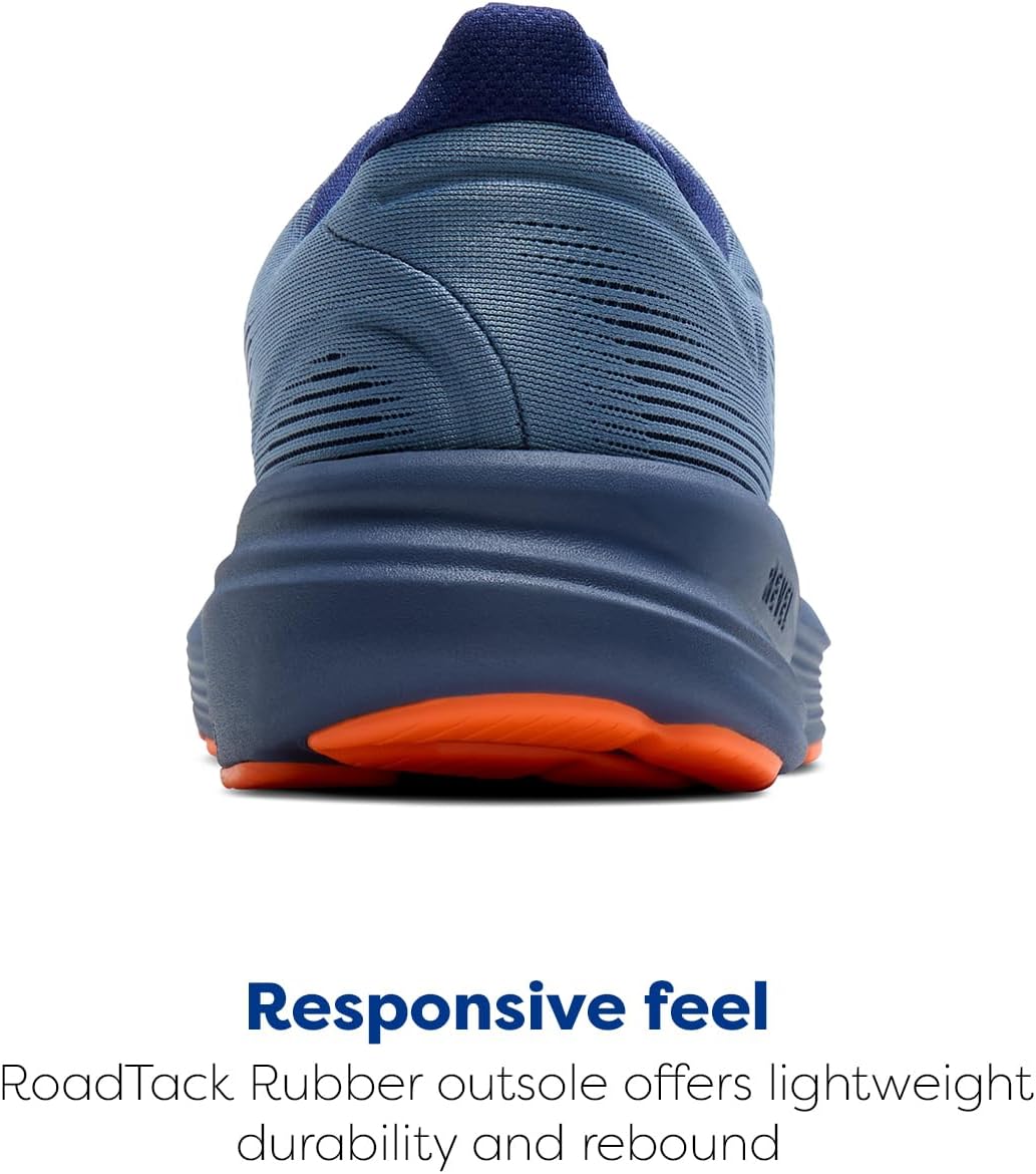 Мужские кроссовки Brooks Revel 8 для бега и ходьбы с нейтральной поддержкой, синий/оранжевый — фото 3
