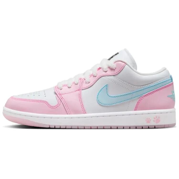 

Кроссовки Jordan 1 Low SE Paw Print Pink Foam Women's, белый