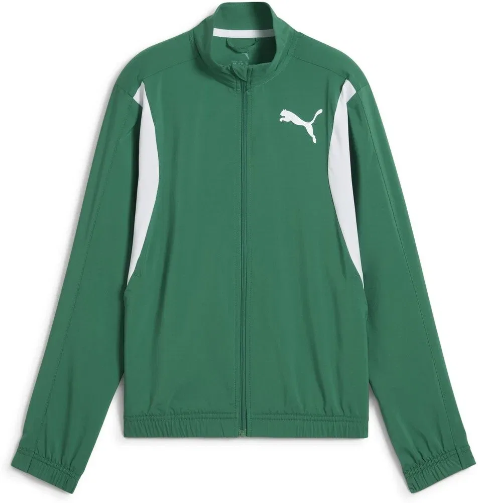 Куртка детская тренировочная Y CROSS THE LINE JACKET 3.0 Puma, зеленый