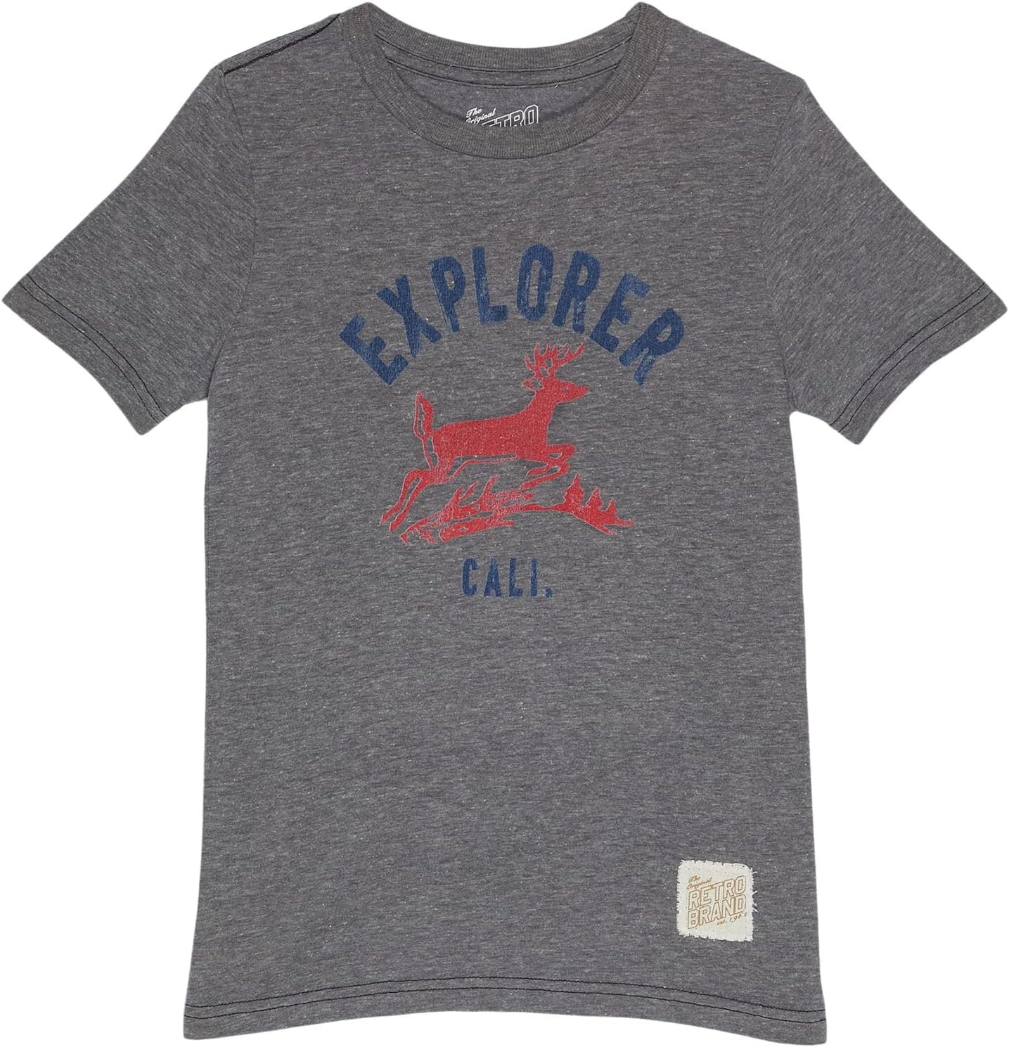

Футболка The Original Retro Brand Kids Tri-Blend Explorer Crew Neck Tee, цвет Streaky Grey