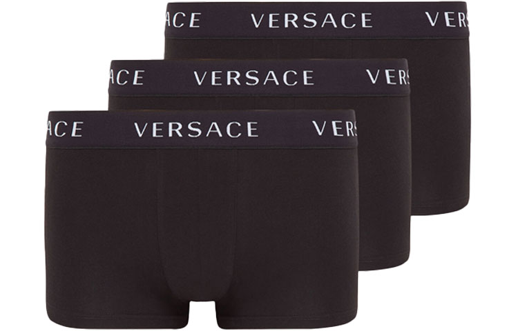 

Versace Комплект из 3 мужских боксерских шорт черного цвета