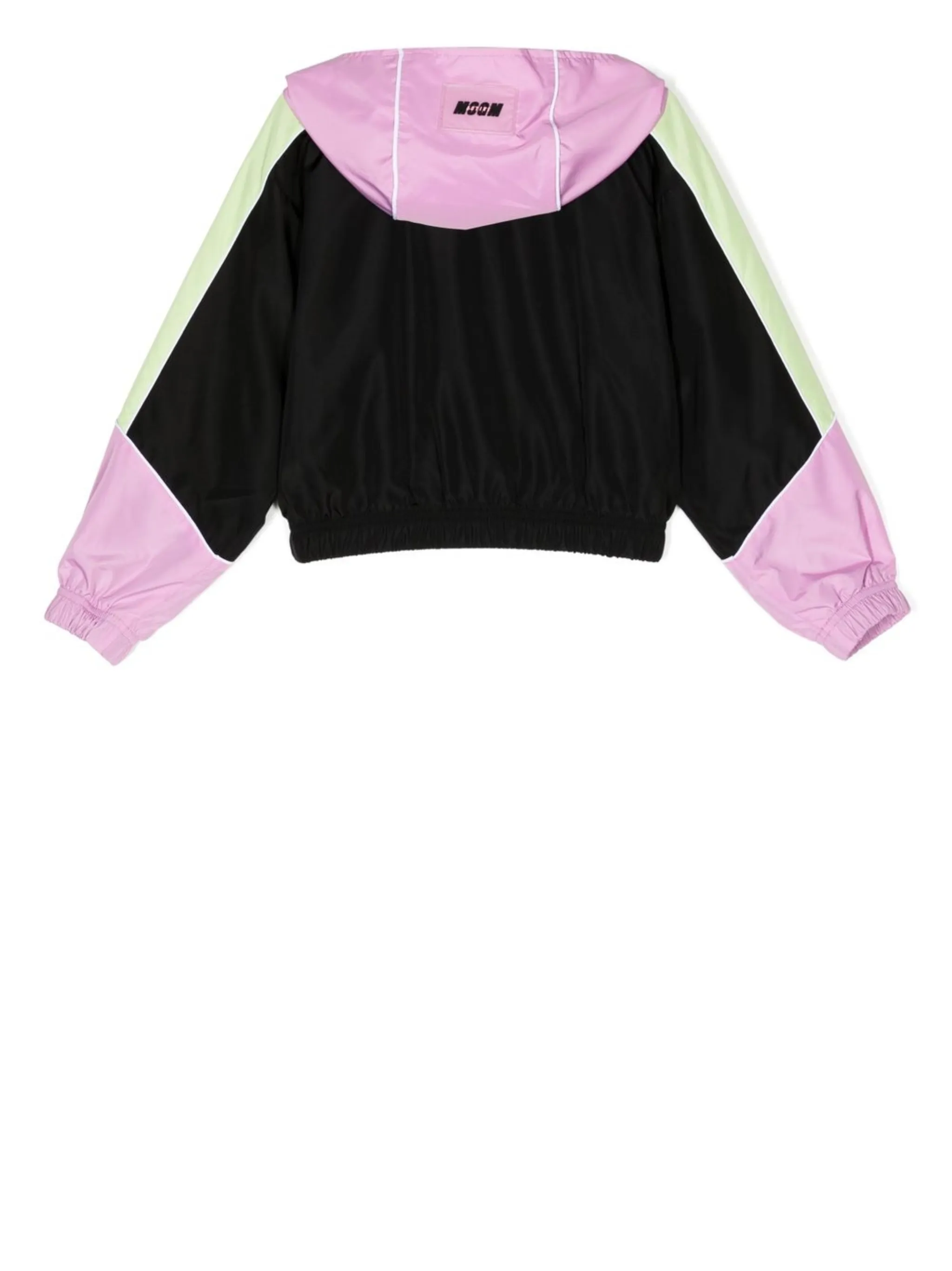 Бомбер на молнии с капюшоном Msgm Kids, фиолетовый — фото 2