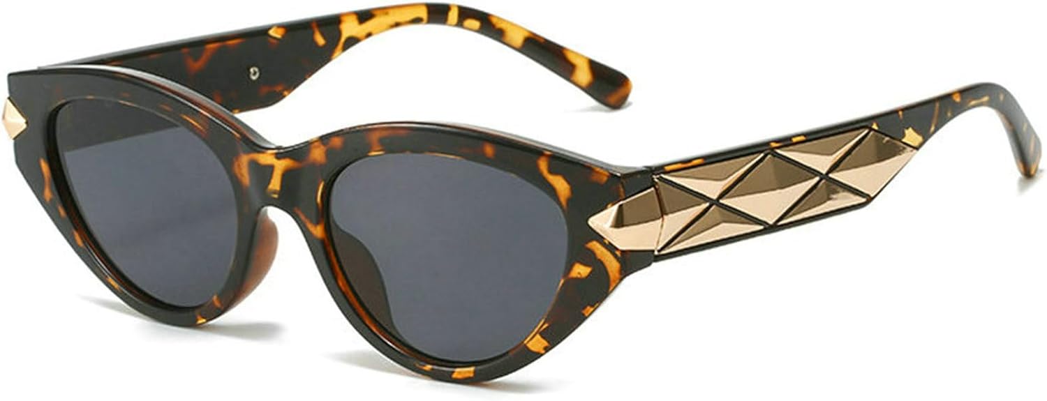 

Хелена Сексуальные солнцезащитные очки в стиле панк «кошачий глаз» в маленькой оправе для женщин и мужчин, роскошные солнцезащитные очки в стиле Y2k, женские очки с градиентным переходом цвета в стиле 2000-х helena, Leopard