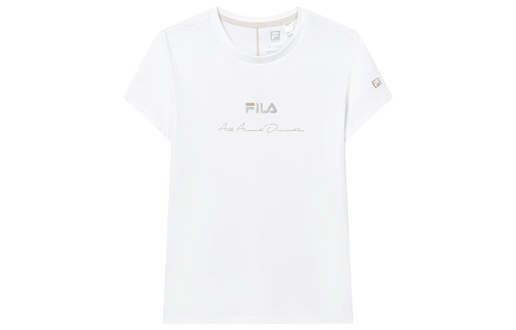 

Футболка женская легкая коричнево-белая Fila