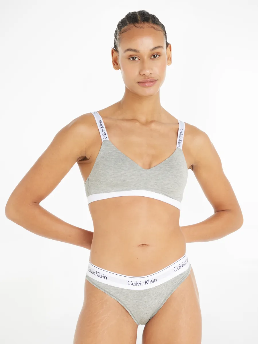 

Трусики бикини Calvin Klein Underwear "MODERN COTTON", с широкими манжетами, серый
