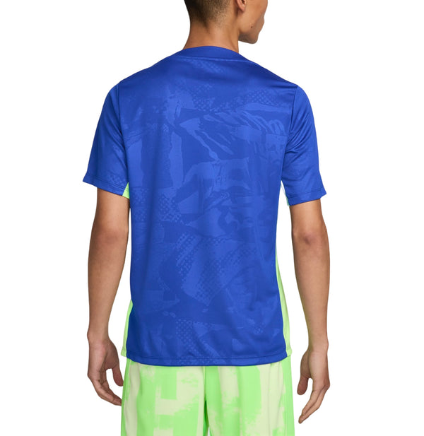 Спортивная футболка dri-fit f.c. barcelona academy pro third football pre-match jersey 'royal lime' Nike, синий — фото 2
