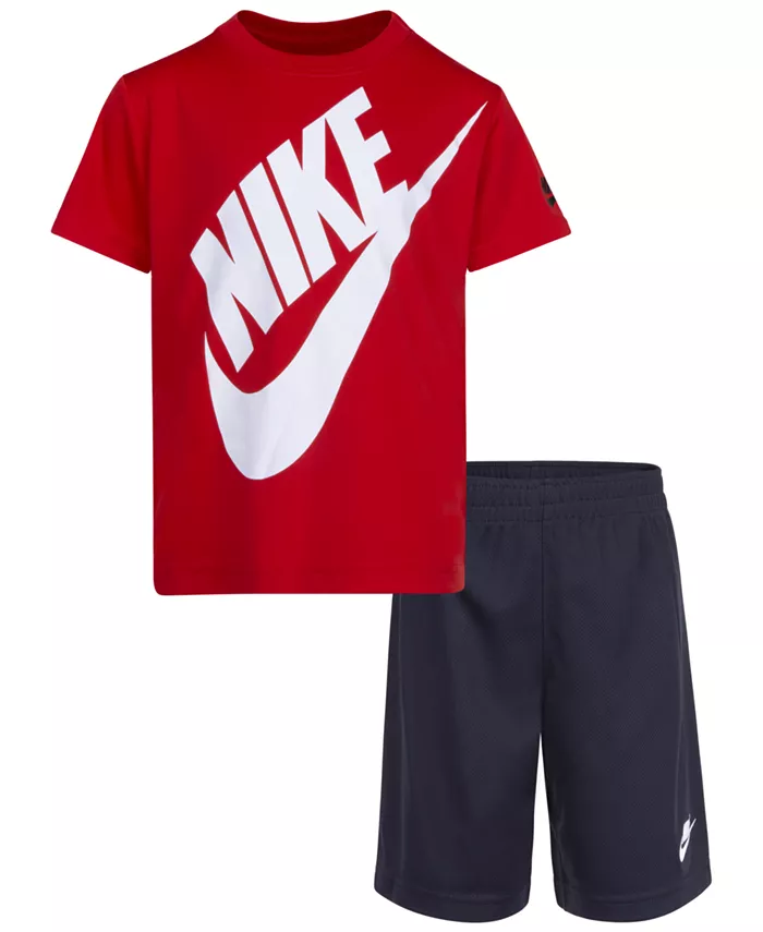 

Детский комплект из футболки и шорт Futura для мальчиков, 2 предмета Nike, черный