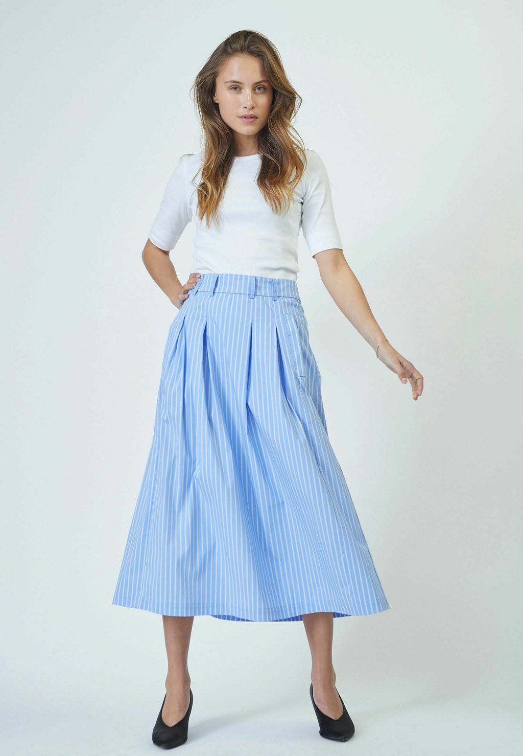 

Юбка А-силуэта MICACC STRIPE PLEAT SKIRT Co'couture, синий