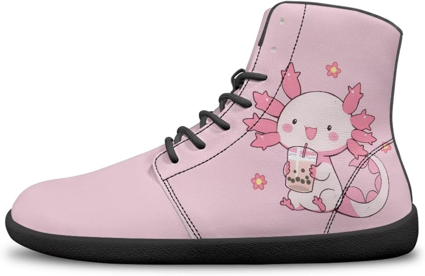 

Кроссовки высокие босоножки для женщин и мужчин плоские босые спортивные ботинки Bychecar, розовый