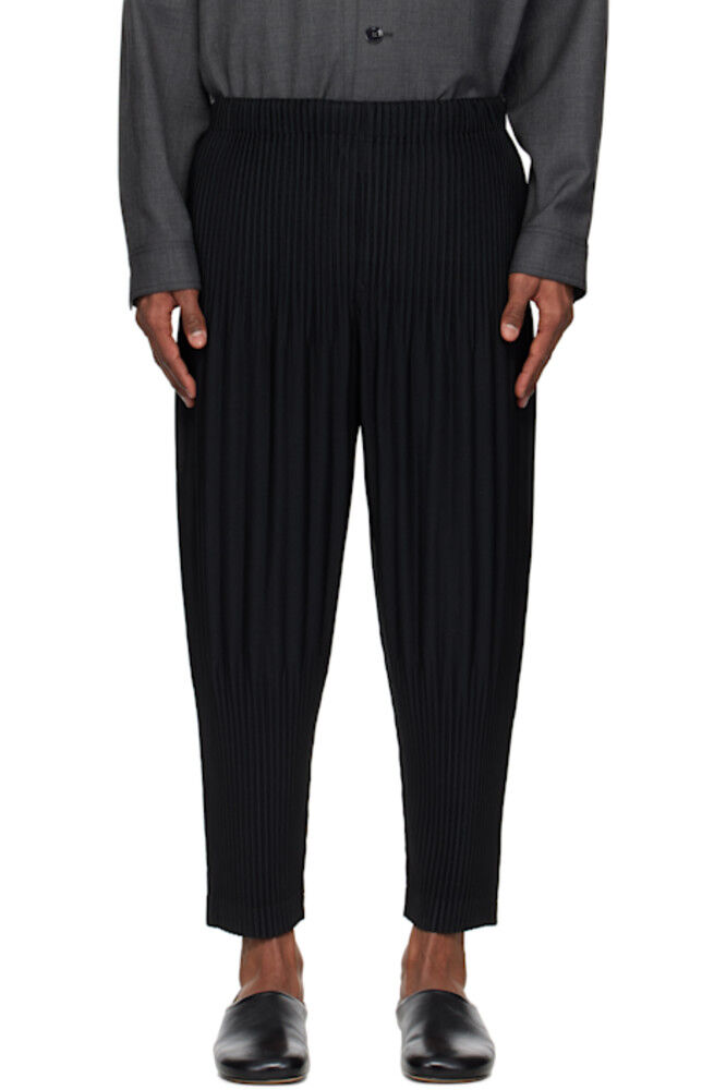 

Черные базовые брюки HOMME PLISSÉ ISSEY MIYAKE