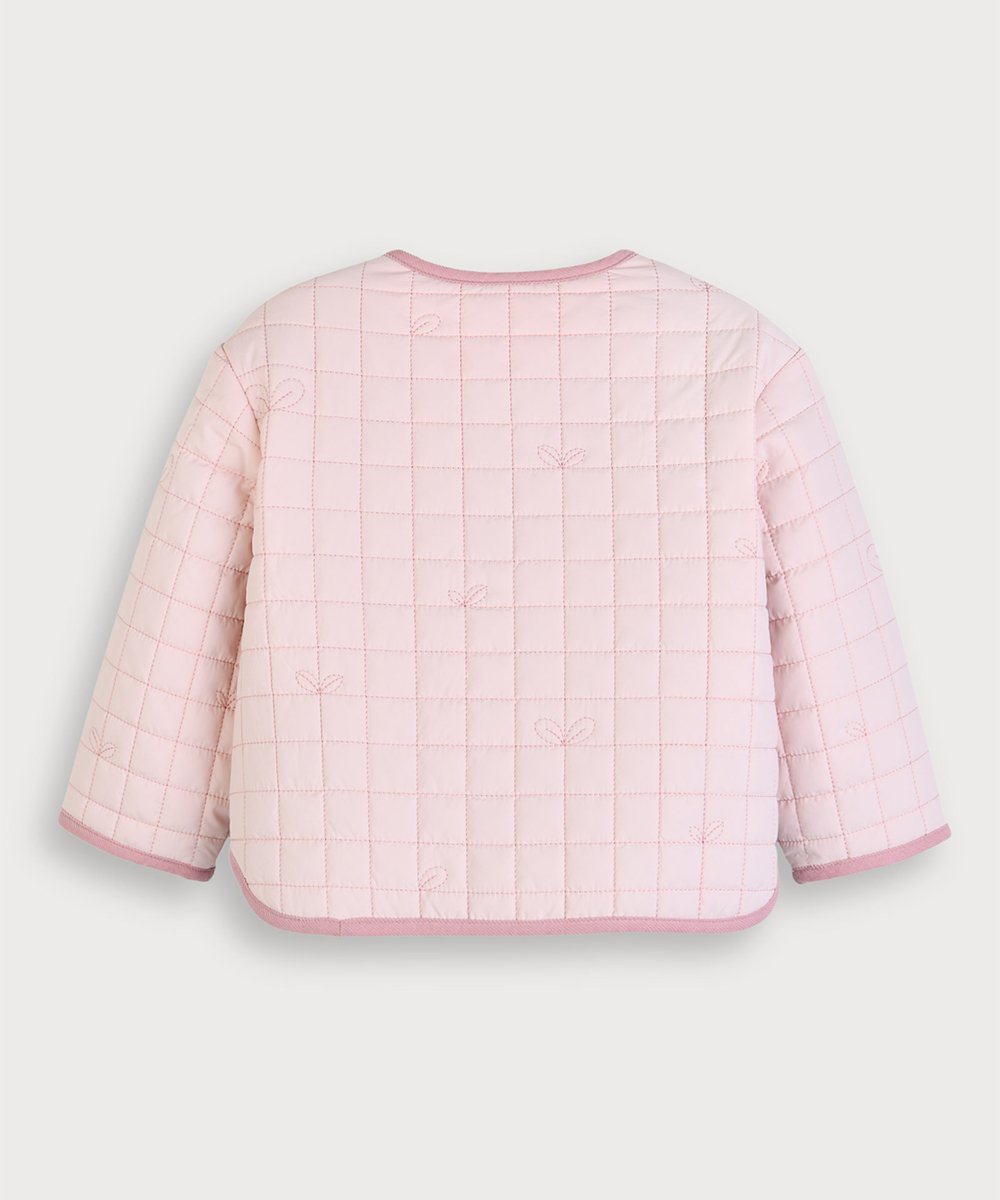 Легкая стеганая куртка без воротника Moimoln, Pink — фото 3