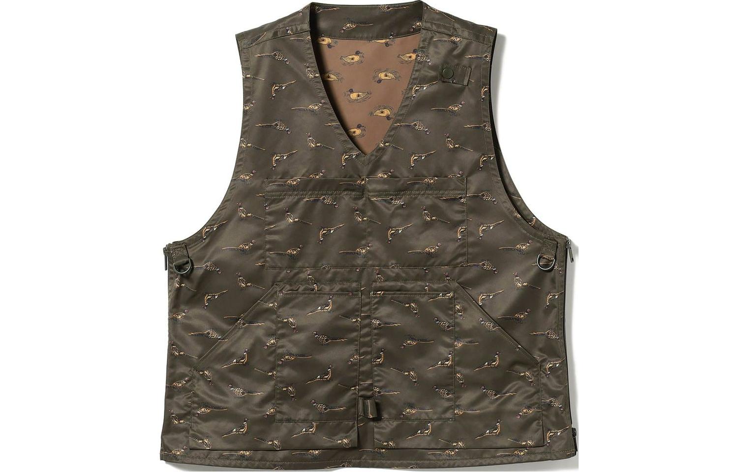 

Beams Приключенческий жилет с принтом животных, Olive Green