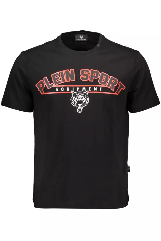

Черная хлопковая мужская футболка Plein Sport