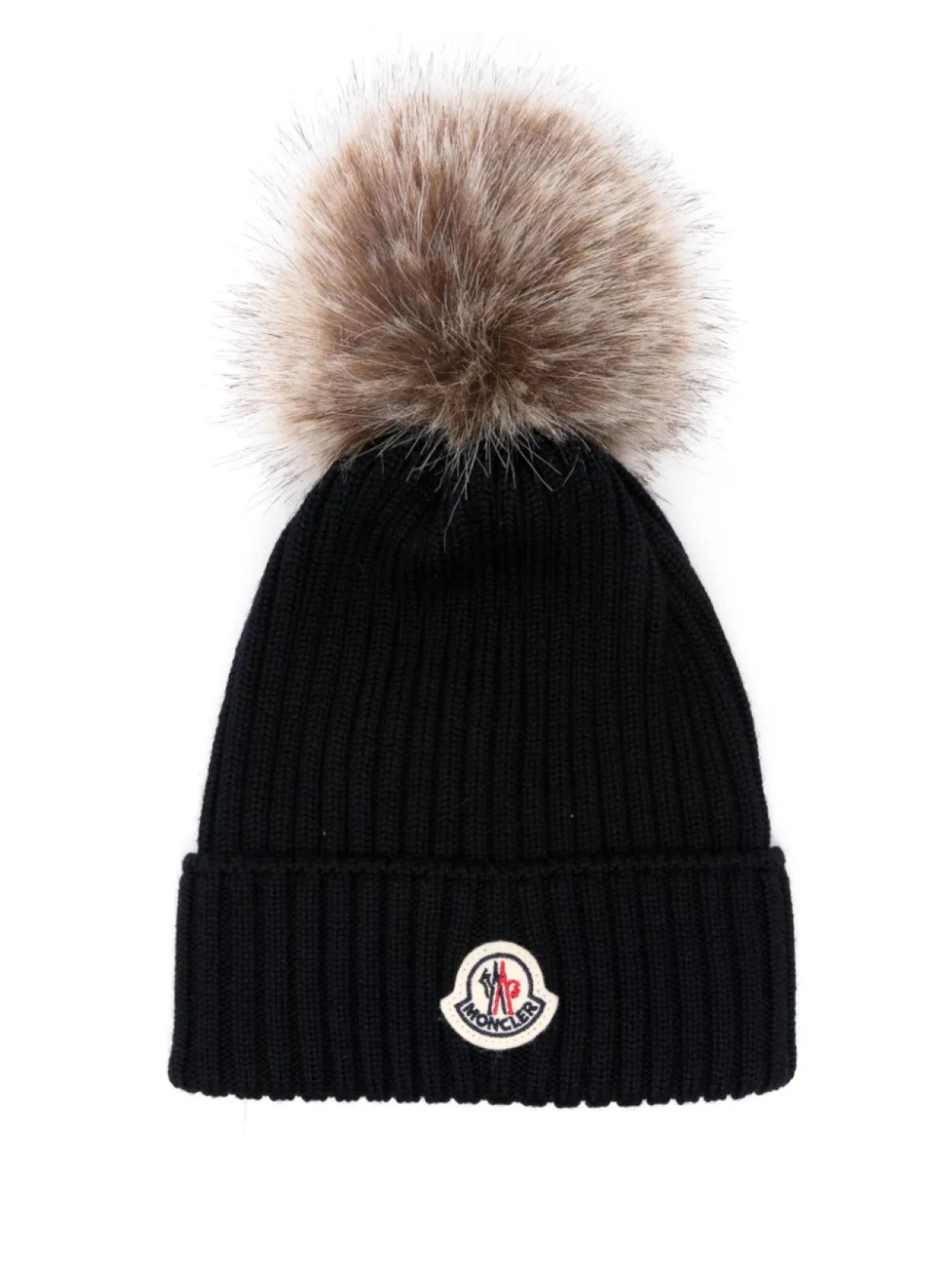 

Шапка с логотипом-аппликацией Moncler Enfant, синий