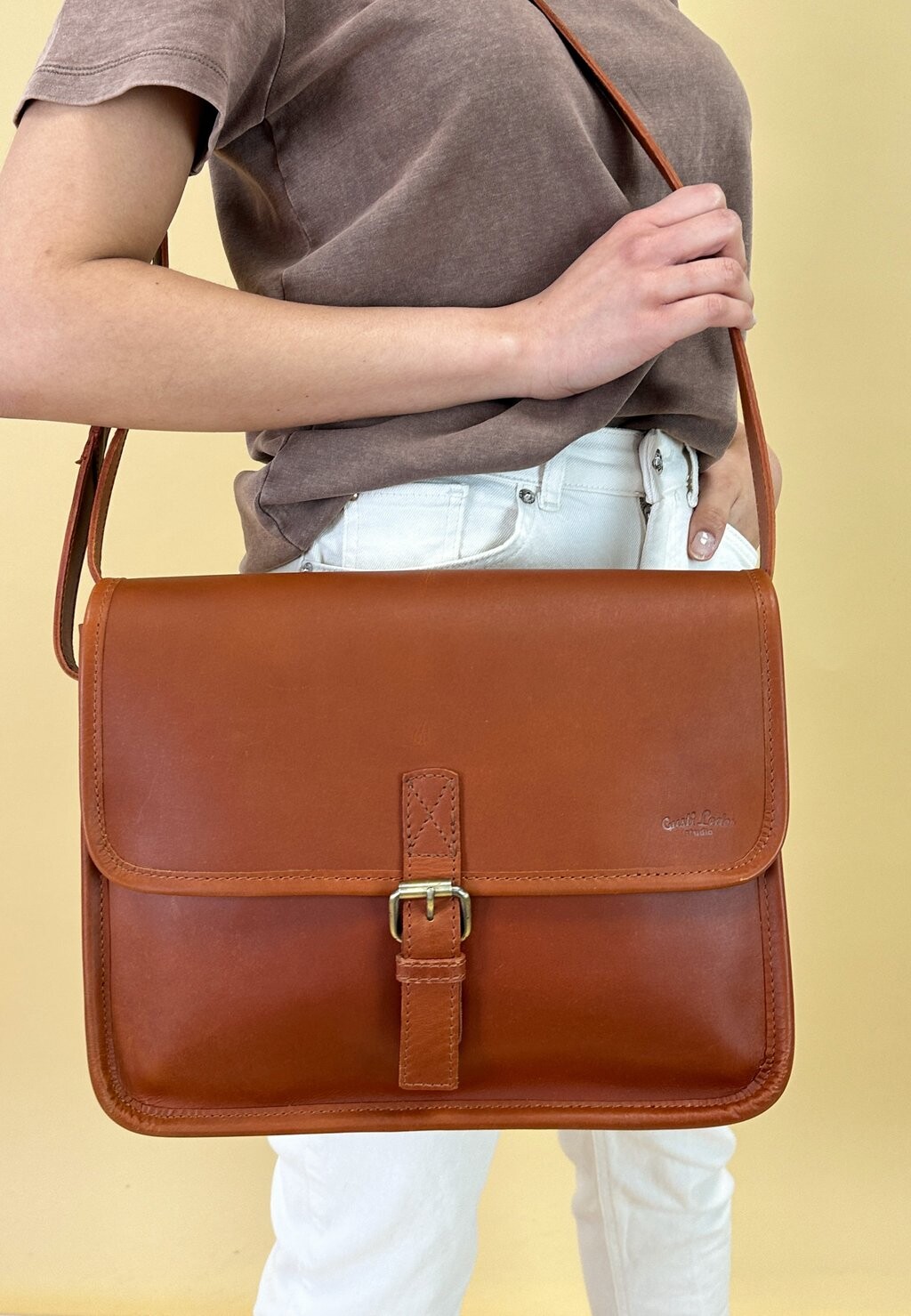 

Сумка через плечо TORBA GRAEME O Gusti Leder, цвет braun mit lenkeradapter