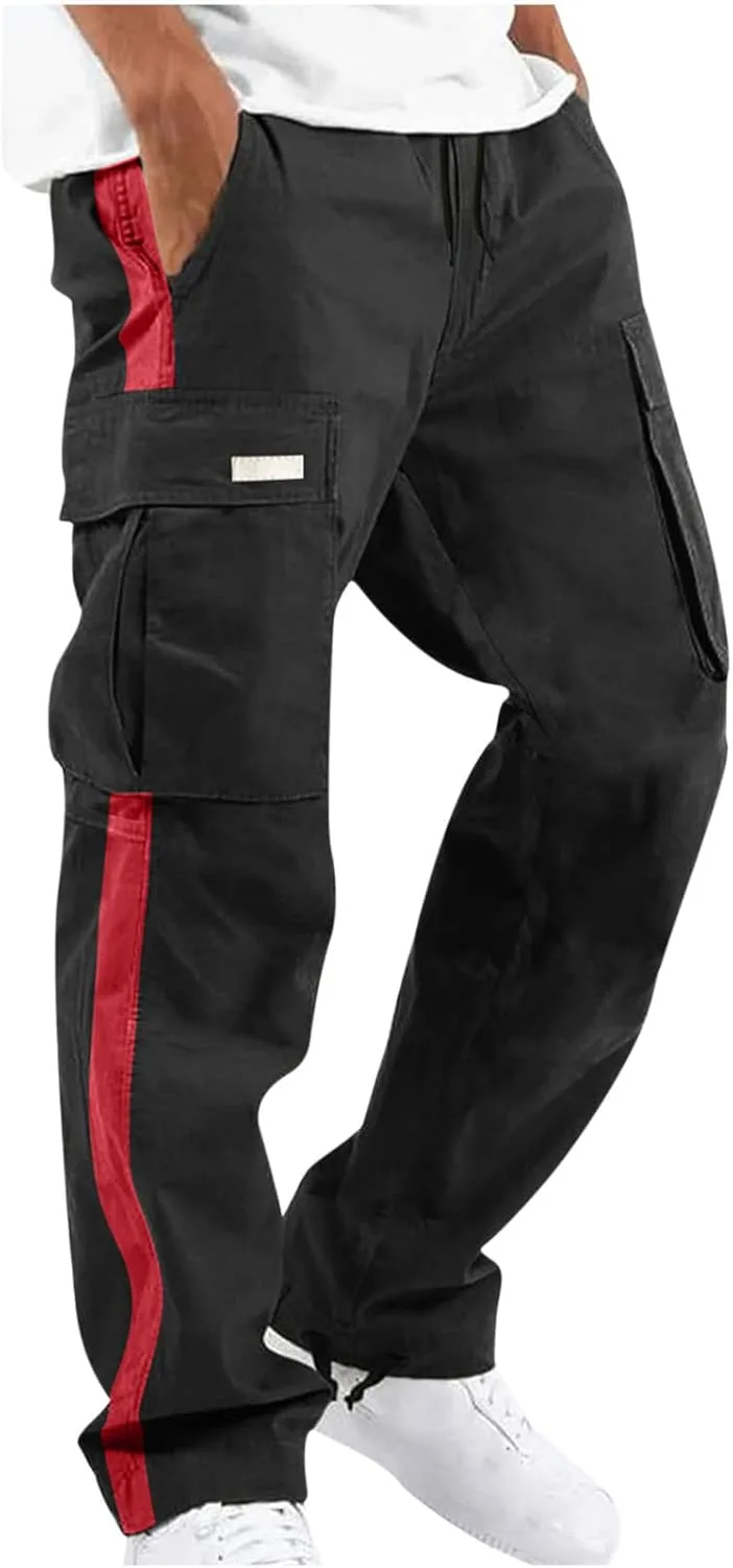 

Кargo штаны мужские loose straight с drawstring waist и multipocket OTSANT