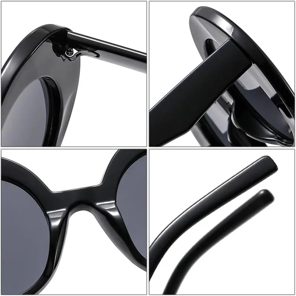 

Овальные женские солнцезащитные очки с круглым градиентом в стиле панк для мужчин, для занятий спортом на открытом воздухе, бега и езды generic, Black Black