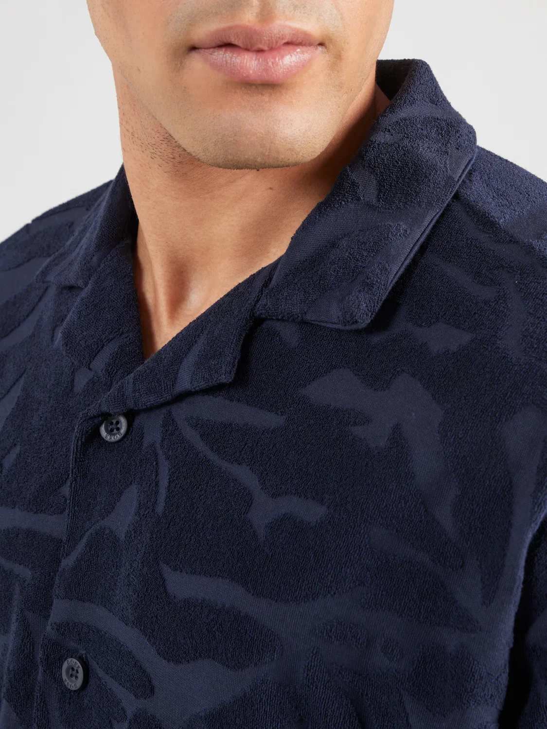 Рубашка на пуговицах Boss Comfort fit Button Up Shirt We_Flower в темно-синем и темно-синем цветах — фото 2