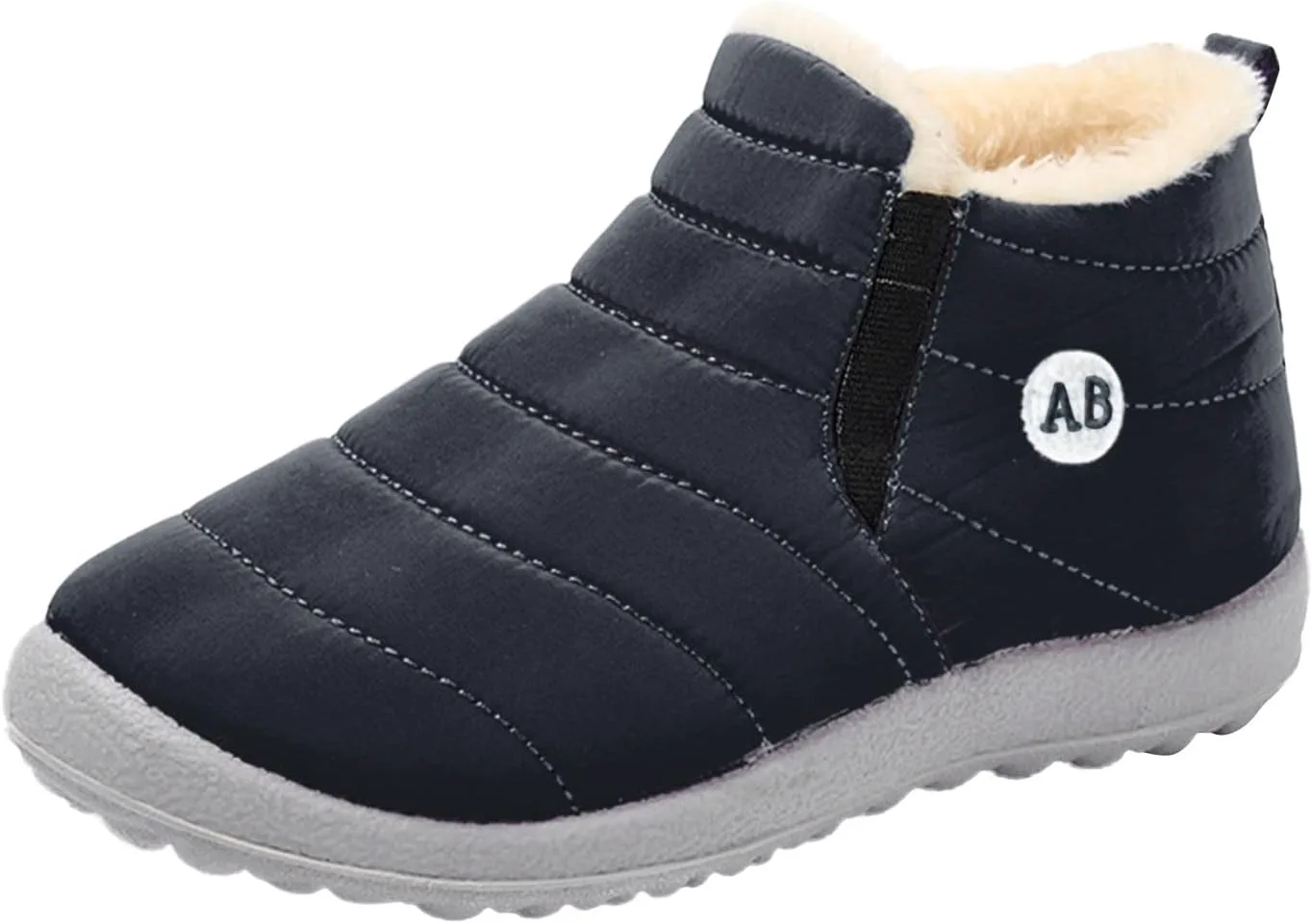 

IWIHMIV Детские зимние ботинки для мальчиков и девочек, снегоходные сапоги для малышей, зимняя обувь для детей, ботинки для снега для мальчиков, черный