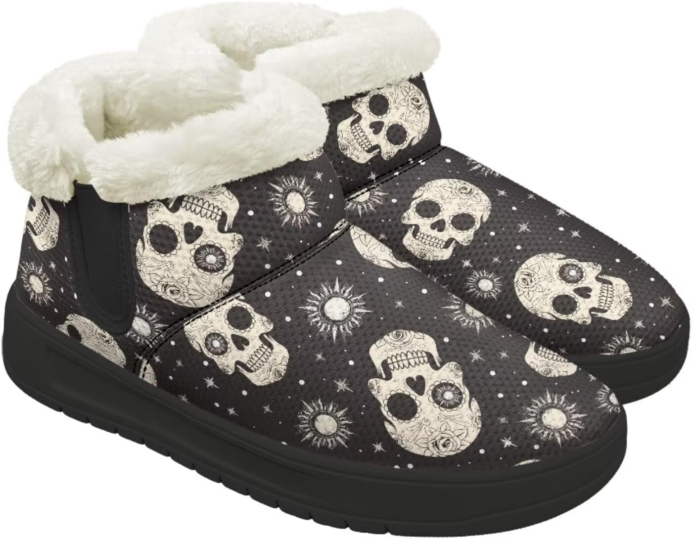 

Мужские зимние ботинки Qoiuvncy slip-on с меховой подкладкой, теплые мягкие зимние сапоги с черной подошвой