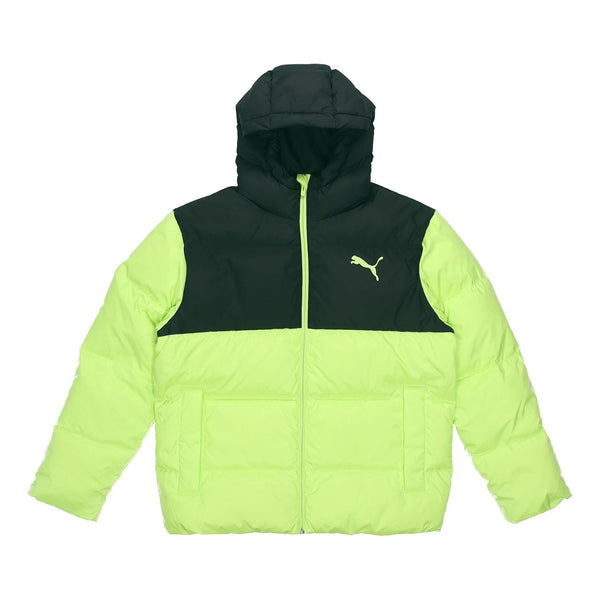 

Куртка essential down coat 'green black' Puma, зеленый