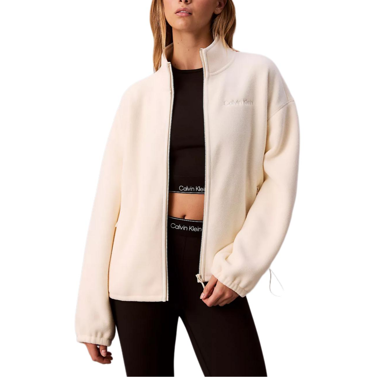 

Пальто с бархатистой текстурой Women's Calvin Klein, antique белый